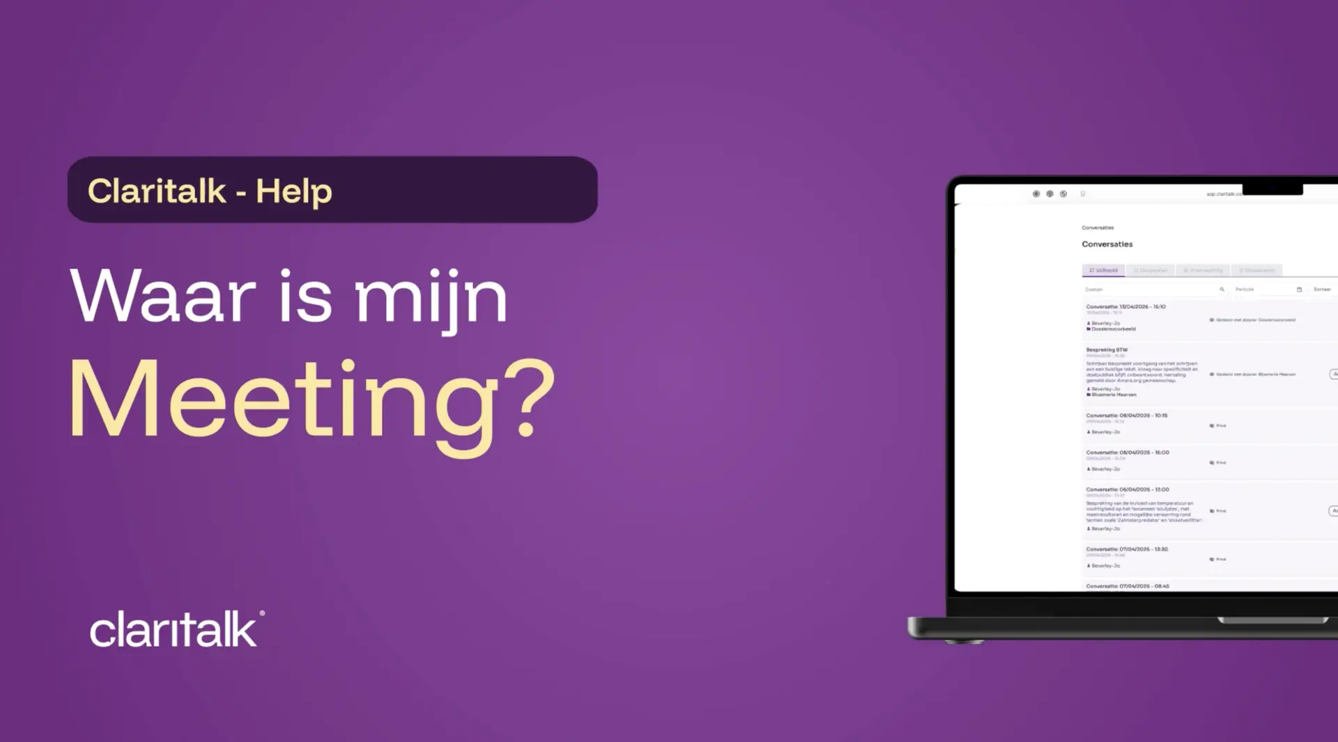 Waar is mijn meeting?